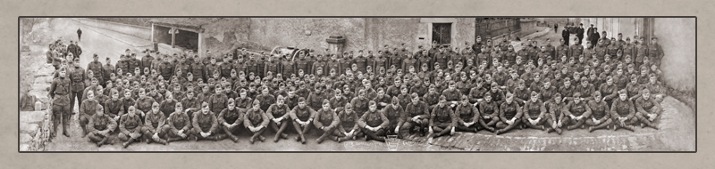 Panoramic military photo restoration